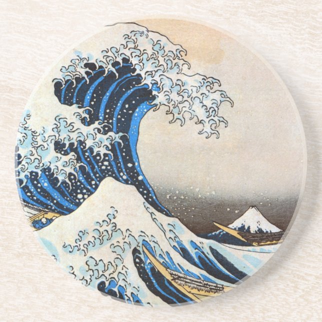 Dessous De Verre En Grès Grande vague, Hokusai, Ukiyo-e (Devant)
