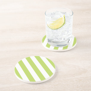 Dessous De Verre En Grès Grandes Tailles Vertes, Grandes Tailles Blanches,