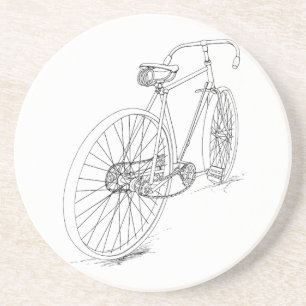 Dessous De Verre En Grès Graphique de bicyclette
