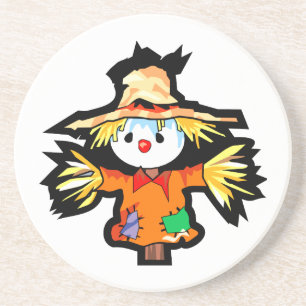 Dessous De Verre En Grès Graphique de scarecrown de bande dessinée