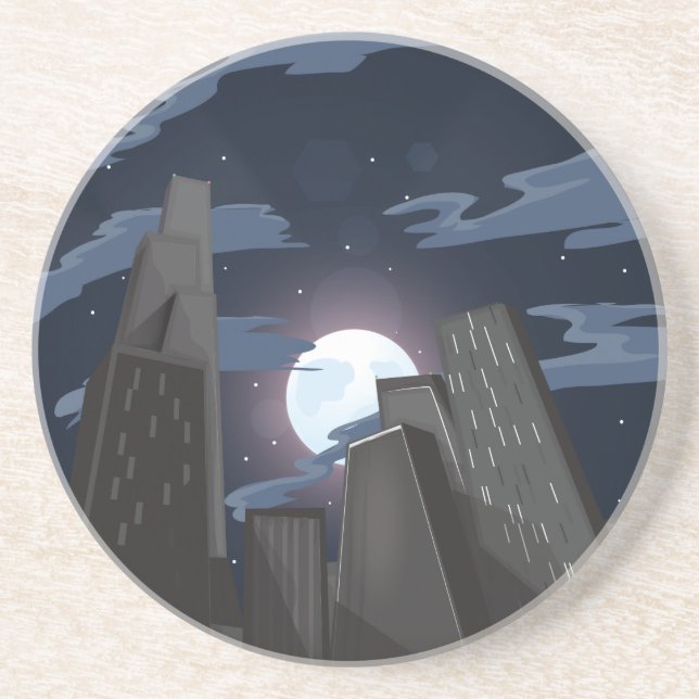 Dessous De Verre En Grès Gratte-ciel de Chicago (Devant)