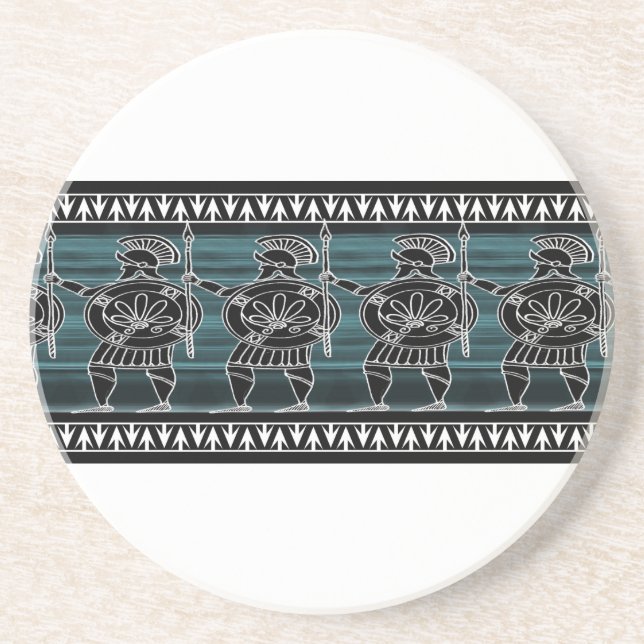 Dessous De Verre En Grès Grec Black (Devant)