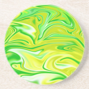 Dessous De Verre En Grès Green Yellow Marplomb-zed Spring
