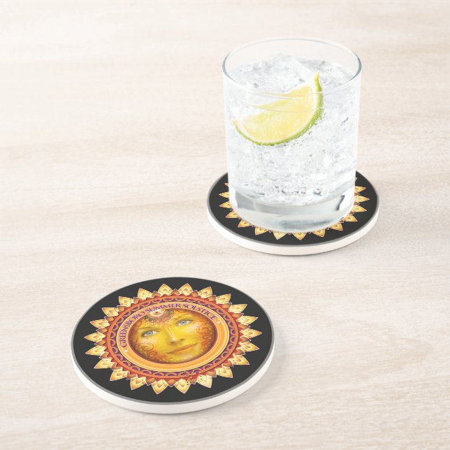 Dessous De Verre En Grès Greensboro Summer Solstice Festival 2014 Souvenir (Côté)