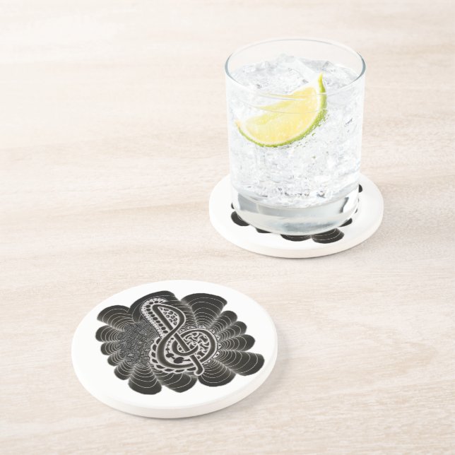 Dessous De Verre En Grès gribouillis (Côté)