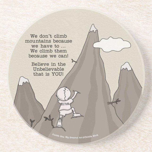 Dessous De Verre En Grès Grimpeur de montagne (Devant)