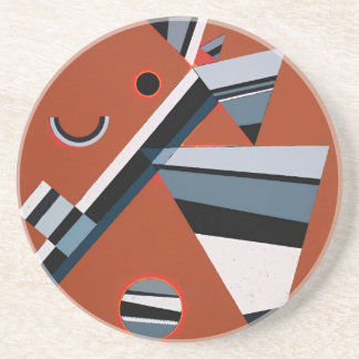 Dessous De Verre En Grès Gris de Kandinsky Peinture Abstraite Art moderne