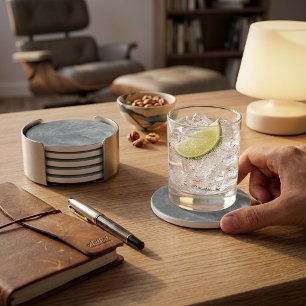Dessous De Verre En Grès Gris uni grès — Fond personnalisé