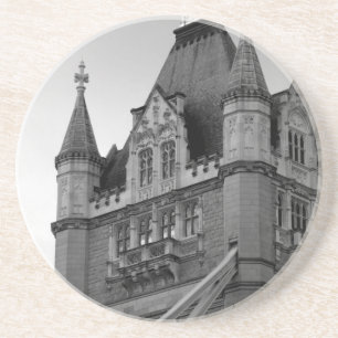 Dessous De Verre En Grès Gros plan du London Tower Bridge