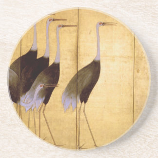Dessous De Verre En Grès Grue, Ogata Korin Art japonais