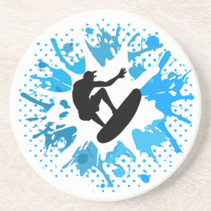 Dessous De Verre En Grès Grunge surfer