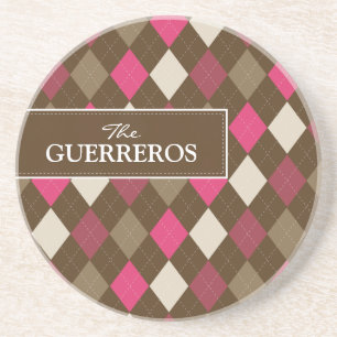 Dessous De Verre En Grès Guerreros Coaster Rose/Chocolat