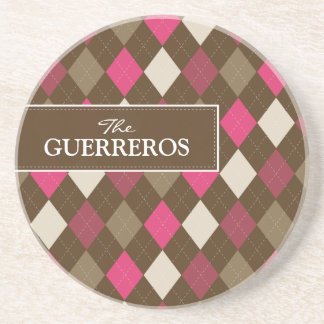 Dessous De Verre En Grès Guerreros Coaster Rose/Chocolat