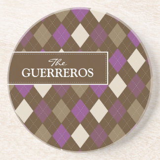 Dessous De Verre En Grès Guerreros Coaster Violet/Chocolat