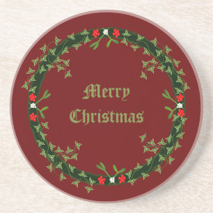Dessous De Verre En Grès Guirlande de Noël gothique personnalisée