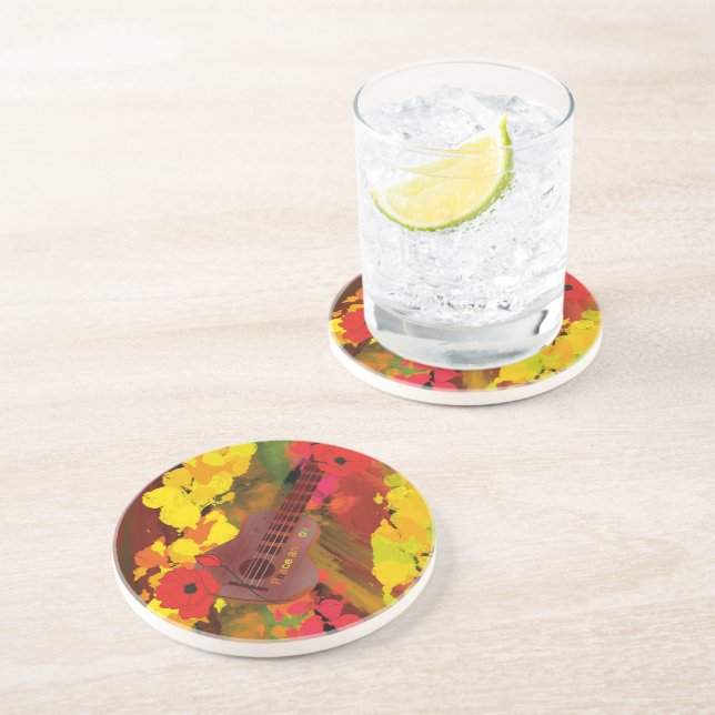 Dessous De Verre En Grès Guitare (Côté)