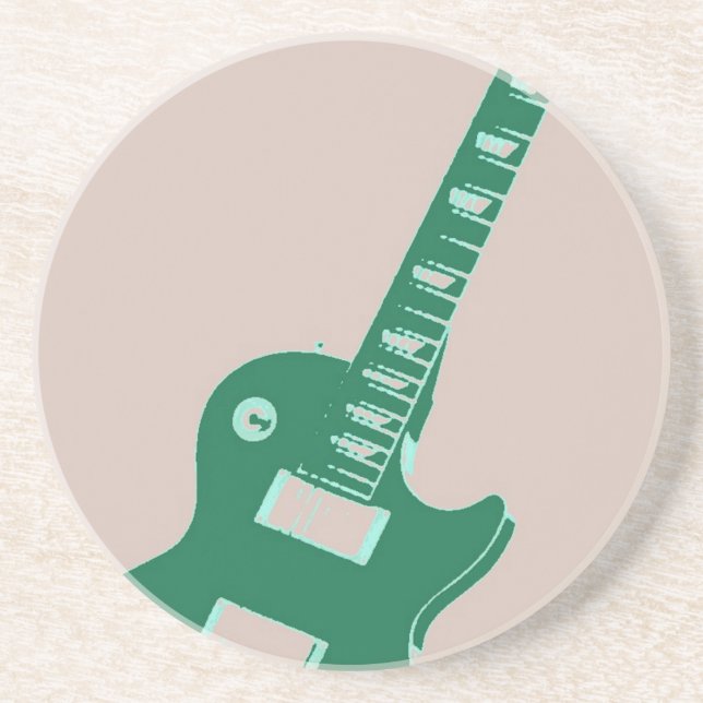 Dessous De Verre En Grès Guitare électrique (Devant)