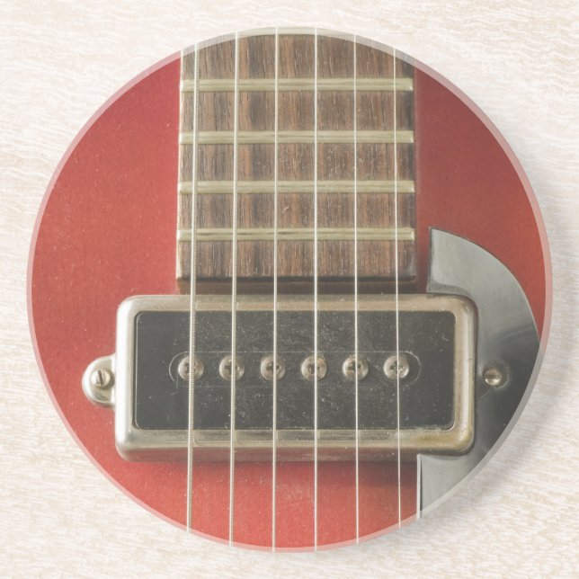 Dessous De Verre En Grès Guitares cardiaques (Devant)