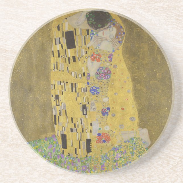 Dessous De Verre En Grès Gustav Klimt "Le Baiser" (Devant)