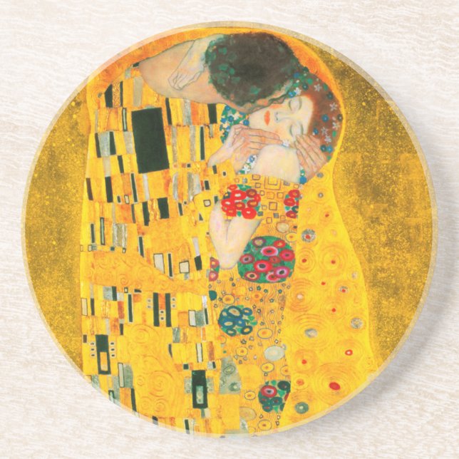 Dessous De Verre En Grès Gustav Klimt Le Baiser (Devant)