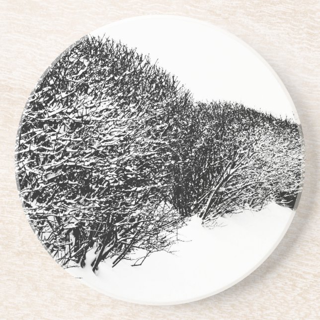 Dessous De Verre En Grès haie d'hiver (Devant)