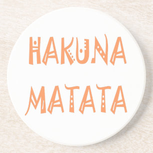 Dessous De Verre En Grès Hakuna Matata – Art textuel tribal africain