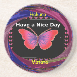Dessous De Verre En Grès Hakuna Matata ont une belle journée.png