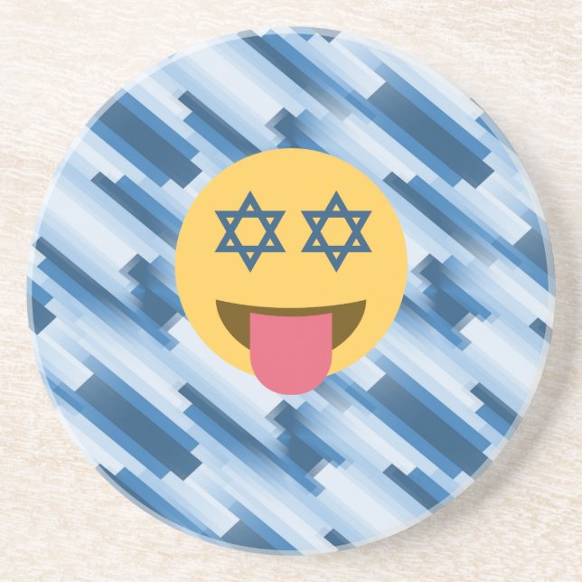 Dessous De Verre En Grès hanoukka chanukkah emoji (Devant)