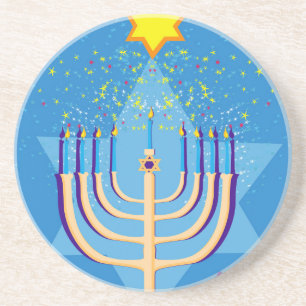 Dessous De Verre En Grès hanoukka menorah