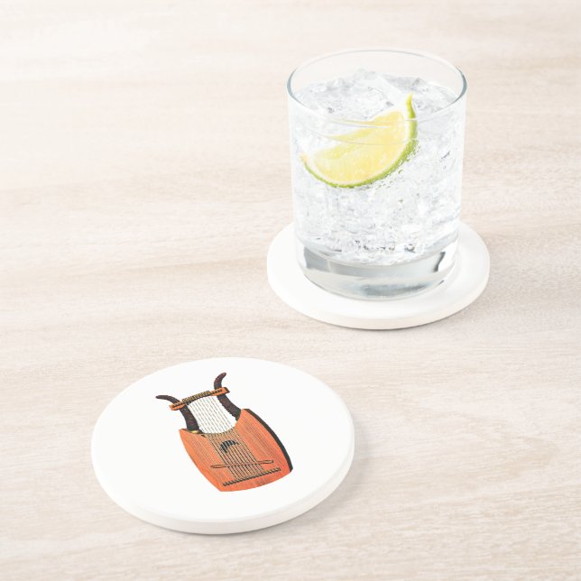 Dessous De Verre En Grès Harpe du roi David (Côté)