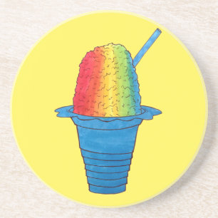 Dessous De Verre En Grès Hawaiian Rainbow Shave Ice Froid Dessert Hawaii