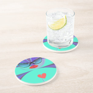 Dessous De Verre En Grès Heart Selfie