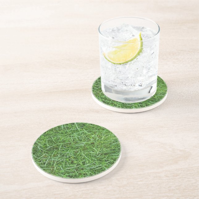 Dessous De Verre En Grès Herbe verte (Côté)