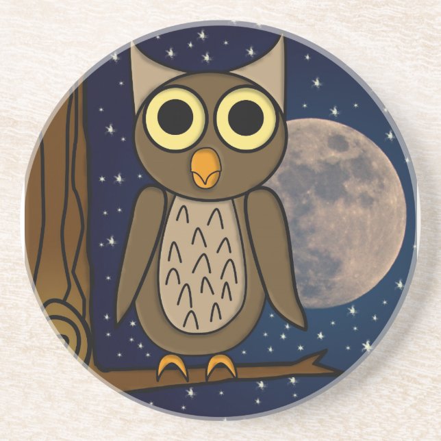Dessous De Verre En Grès hibou (Devant)