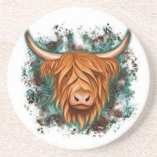 Dessous De Verre En Grès Highland Cow