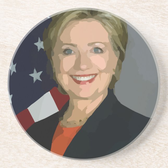 Dessous De Verre En Grès hillary clinton (Devant)