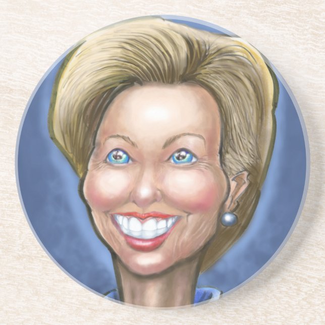 Dessous De Verre En Grès Hillary Clinton (Devant)