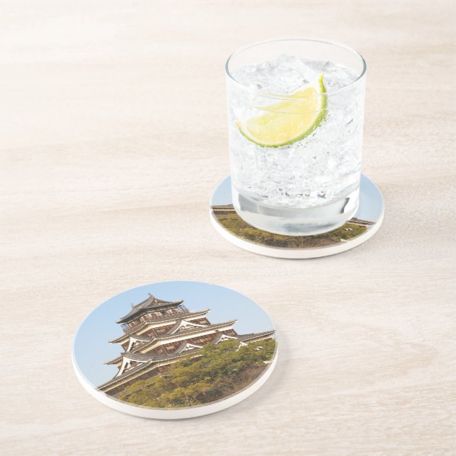 Dessous De Verre En Grès Hiroshima Castle 広 島 城, Hiroshima, Japon (Côté)