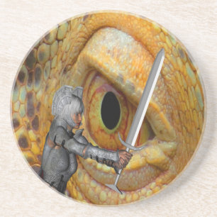 Dessous De Verre En Grès Histoire de Dragon Folk