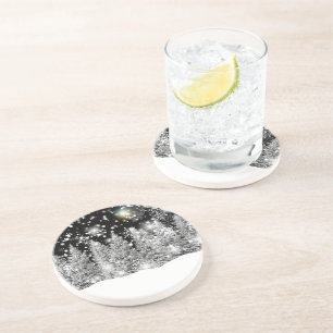 Dessous De Verre En Grès Hiver Solstice neige