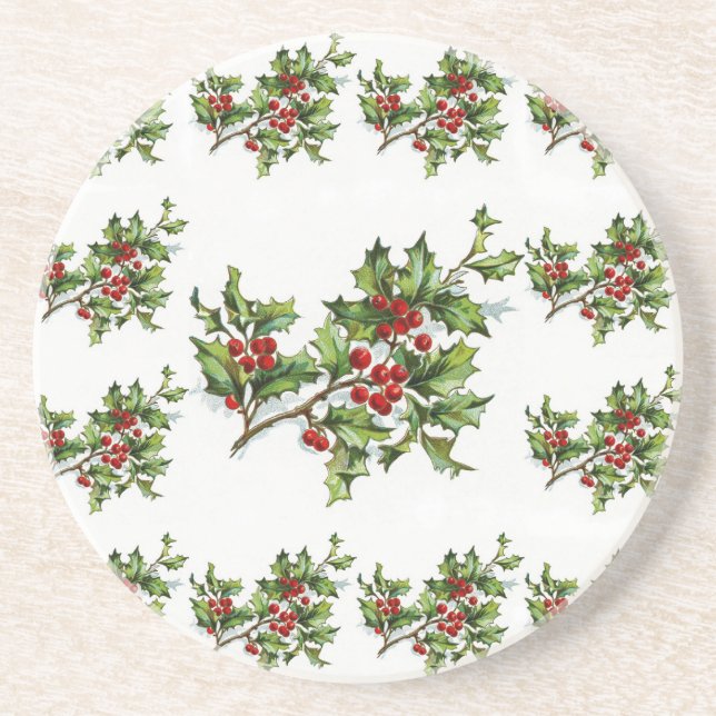 Dessous De Verre En Grès HollyBerries 014 (Devant)
