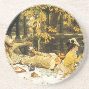 Dessous De Verre En Grès Holyday, le pique-nique par James Tissot, Art vict