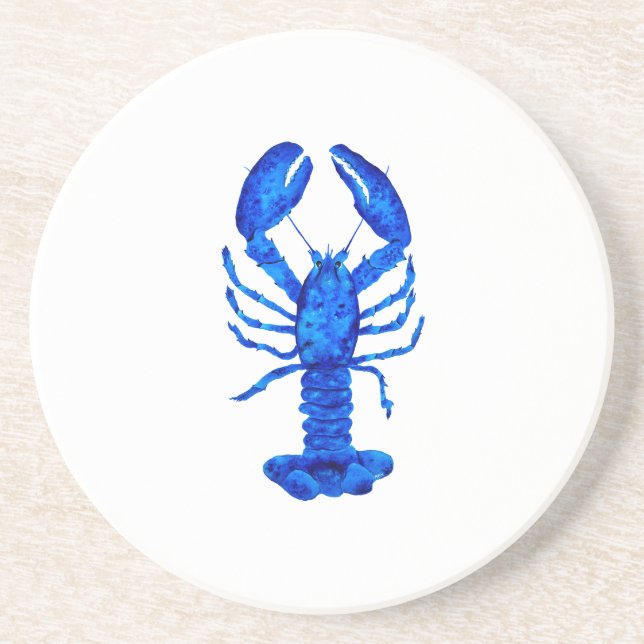 Dessous De Verre En Grès Homard Bleu (Devant)