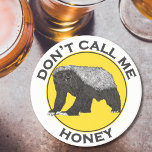 Dessous De Verre En Grès Honey Badger Funny Badass Ne M'Appelle Pas Slogan<br><div class="desc">Honey Badger Funny Badass Ne M'Appelez Pas Slogan Pun dessous de verre jaune. 'Ne m'appelez pas mon miel' Amusant blaireau de miel jaune. Les blaireaux de miel sont l'animal le plus téméraire de la planète, Ils sont dans le "Livre Guinness des Records". Ils s'attaquent aux lions et aux serpents sans...</div>