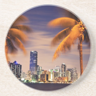 Dessous De Verre En Grès Horizon des Etats-Unis, la Floride, Miami au