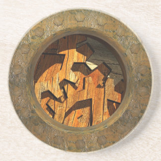 Dessous De Verre En Grès horloge en bois