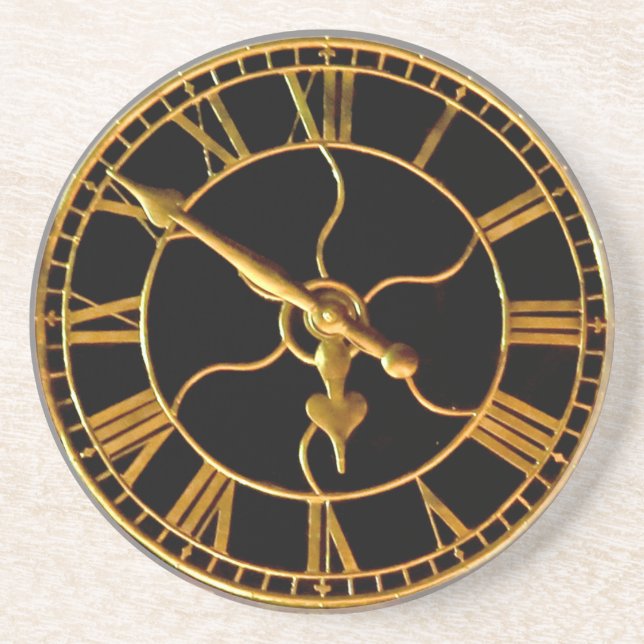 Dessous De Verre En Grès Horloge étonnante à Noël (Devant)