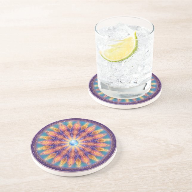 Dessous De Verre En Grès Horloge murale à roue légère  (Côté)
