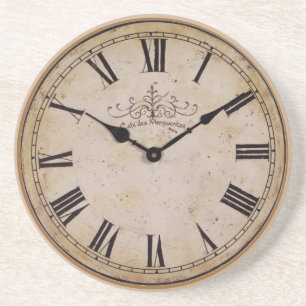 Dessous De Verre En Grès Horloge vintage