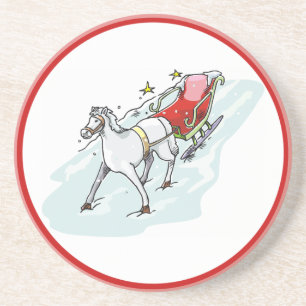 Dessous De Verre En Grès Horse & Carriage